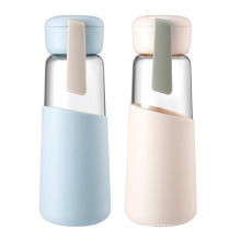 Creative Personality Trend Men′s Glass Water Cup Cute Girl Portable Simple Fresh Forest Department Portable Water Bottle